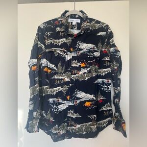 Old Navy Men's Multicolor Adventure Print Flannel Shirt